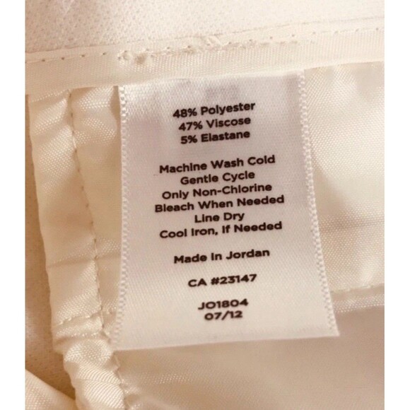 Talbots Petites White Curvy Trouser Wide Leg Flare Dress Pants Size 14 Petite - Picture 13 of 15